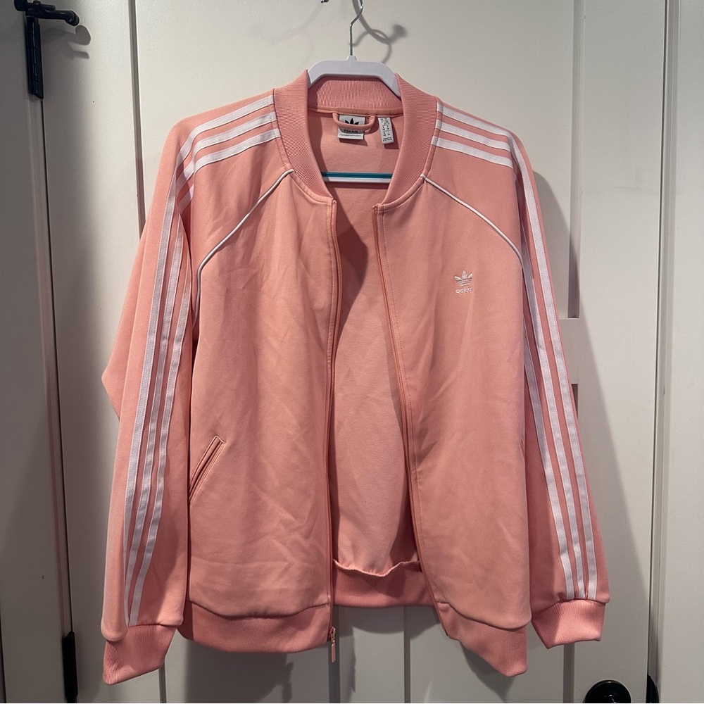 Adidas XL women’s peach knit Track Jacket - Picture 5 of 5